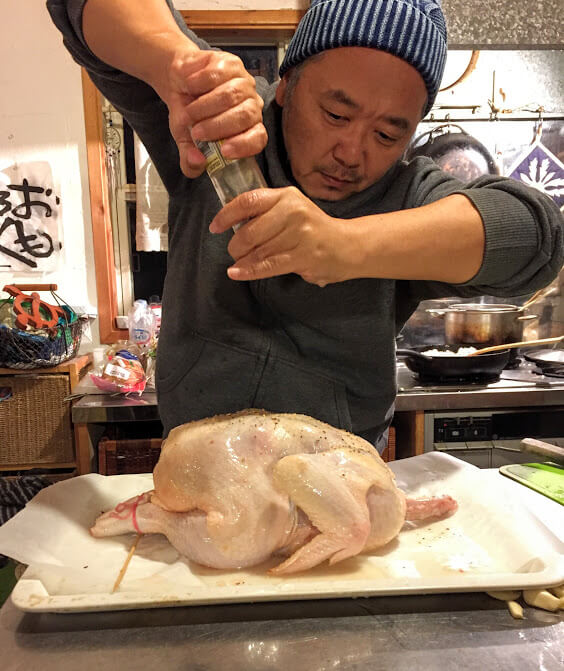 【お父さんのクリスマス料理】鳥の丸焼き。